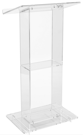 Clear Acrylic Lectern and Podium with Shelf
